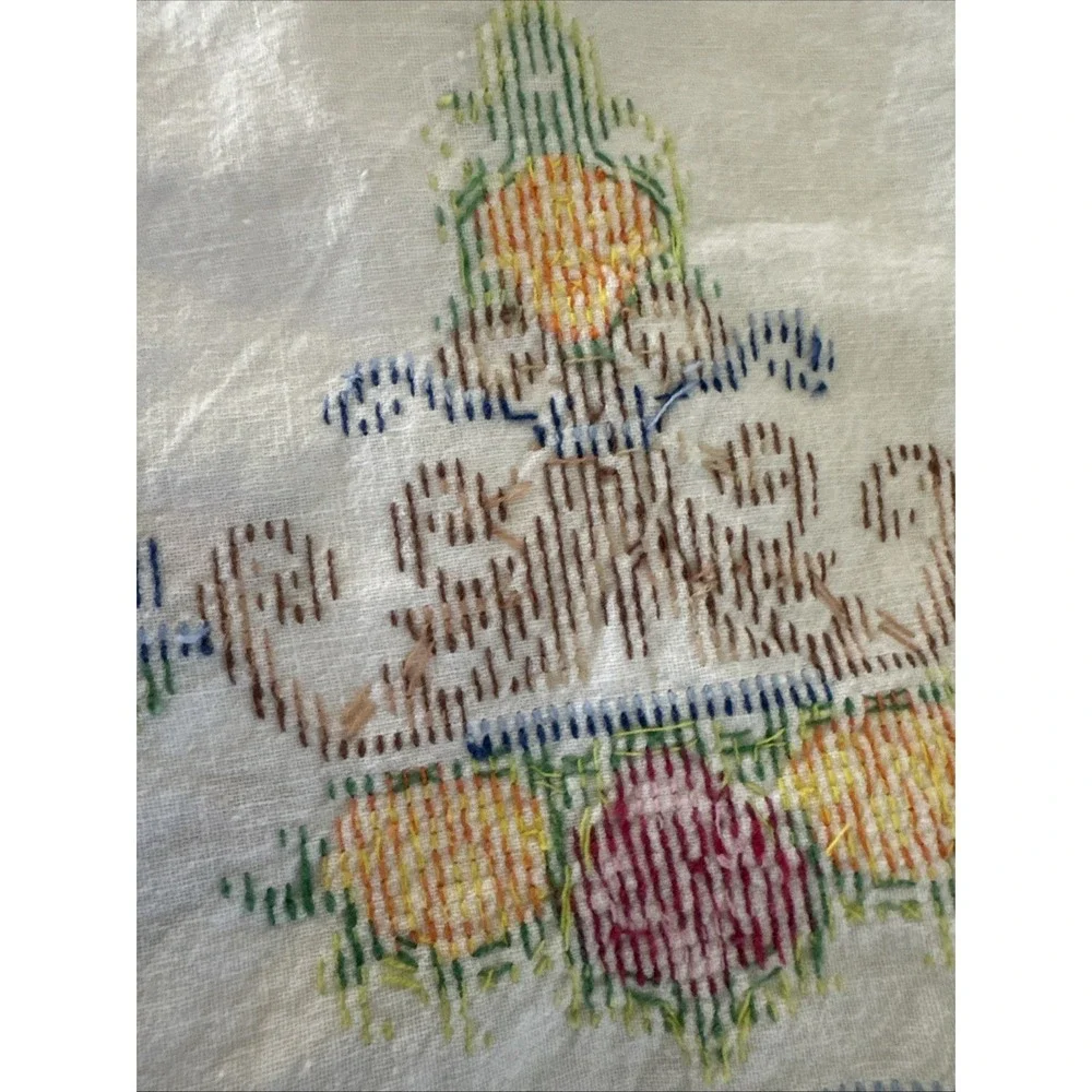 Vintage Handsewn Table Top Scarves Lot of 3 / 4 Napkins